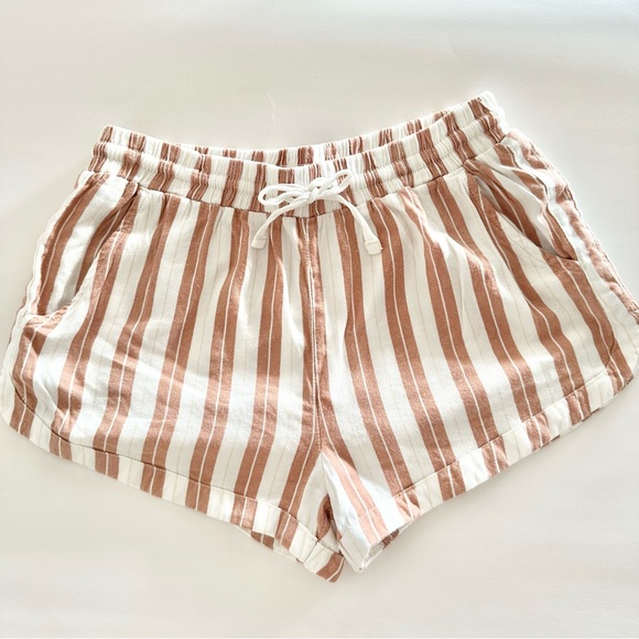 | billabong • road trippin light brown striped short • small | - Picture 3 of 13